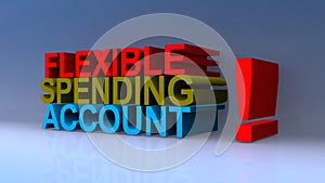 Flexible spending account on blue