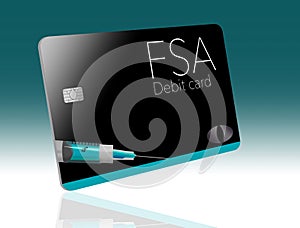 This is a flexible spending account debit card. This FSA card is generic with mock logos.