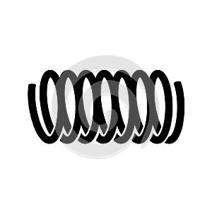 Flexible spring silhouette icon