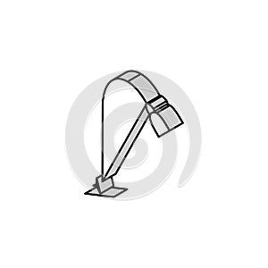 flexible table lamp isometric icon vector illustration