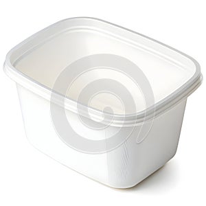 Flexible white plastic container