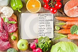 Flexitarian diet background