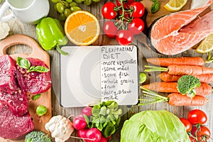 Flexitarian diet background