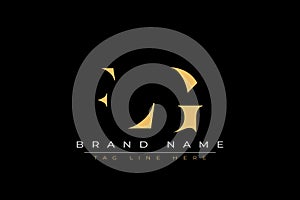 FLG abstract letter logo design