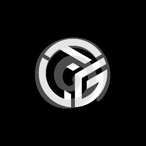 FLG letter logo design on black background. FLG creative initials letter logo concept. FLG letter design
