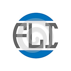 FLI letter logo design on white background. FLI creative initials circle logo concept. FLI letter design