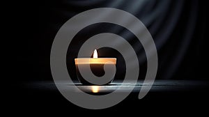 flicker light shining in darkness