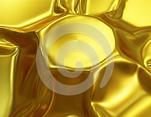 Flickering bright gold background. Bright fortuna gold or yellow texture.3d render