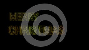 flickering Merry Christmas lettering word animation in gradient color