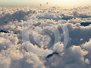 Flight above the clouds photo