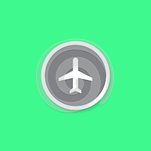Flight, Airplane Mode Icon Vector in Flat Style