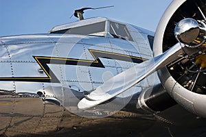 Flight, Aviation Concept, Vintage Aircraft Closeup