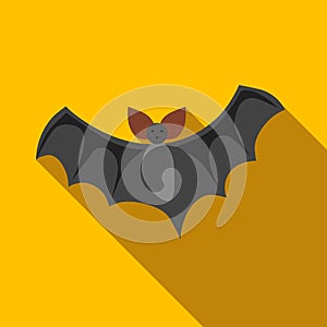 Flight of a bat icon, flat style