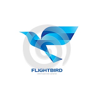 Flight bird - concept logo template vector illustration. Abstract wings creative sign. Graphic design element.