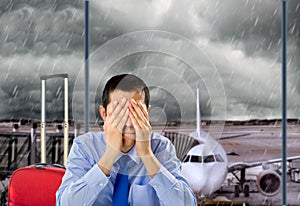 Flight canceled by bad weather