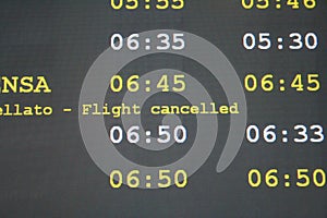 Flight cancelled