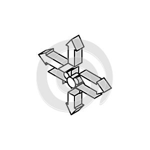 flight control aeronautical engineer isometric icon vector illustration photo