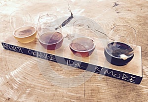 Flight of Craft Beer