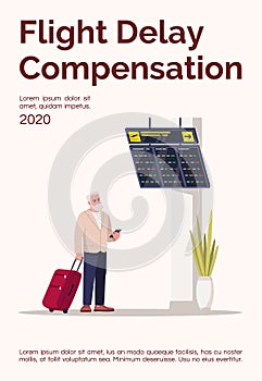 Flight delay compensation poster template