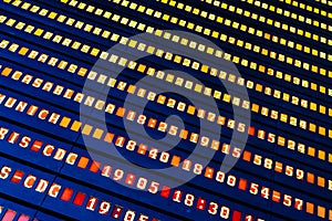 Flight Departure And Arrivals Information Board In Airport Terminal