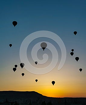 flight of fantasy in dramatic blue and yellow dawn sky