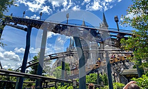 The flight of the Hippogriff ride at Wizarding World of Harry Potter at Universal Studios