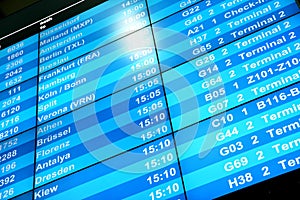 Flight information board