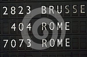 Flight information for Rome