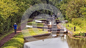 Flight of Locks, Worcester and Birmingham Canal.