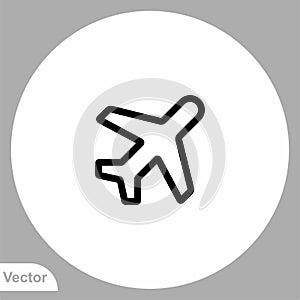 Flight mode vector icon sign symbol