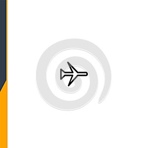 Flight mode web design, Airplane, no connection. Line vector icon. UX UI