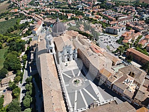 flight over Basilica della Santa Casa Loreto Italy