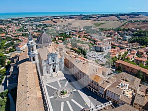 flight over Basilica della Santa Casa Loreto Italy