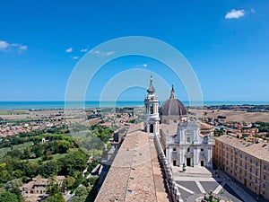 flight over Basilica della Santa Casa Loreto Italy