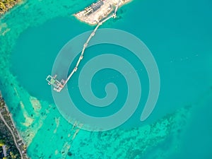 flight over borrow pit Hartheim Germany