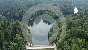 Flight over Buhui lake, Romania