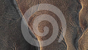 Flight Over Desert Salt Flat Bad Lands - Aerial Drone