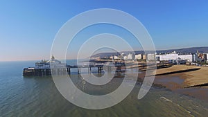 Flight over Eastbourne beach in Sussex