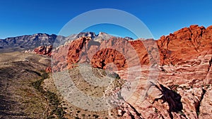 Flight over the Nevada Desert and its wonderful landscape and canyons