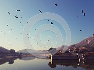 Flight Over Red Fort