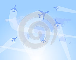 Flight routes background photo