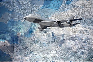 Flight routes map