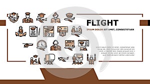 Flight School Educate Landing Header Vector