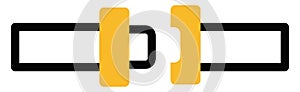 Flight seatbelt, icon