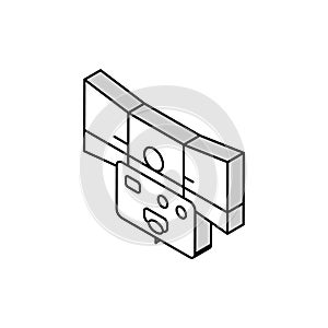 flight simulator aeronautical engineer isometric icon vector illustration