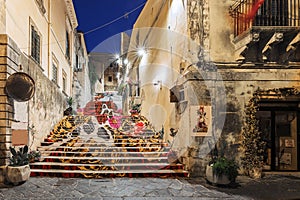 Flight of steps in flower