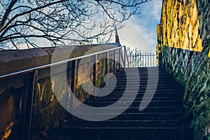 Flight of stone steps