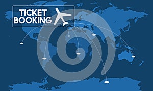 Flight Ticket Booking Destination Journey Concept