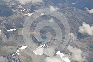 Flight view of Qinghai-Tibet Plateau