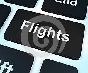 Flights Computer Key For Overseas Vacation Or Holiday Booking